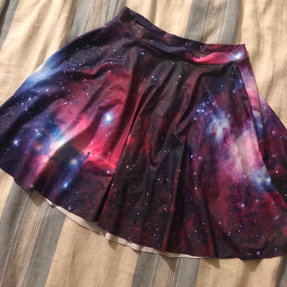BlackMilk purple galaxy skater skirt